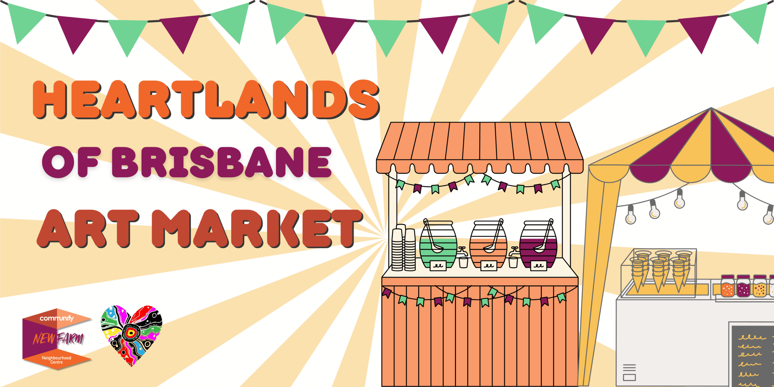 Heartlands of Brisbane Art Market at New Farm Neighbourhood Centre