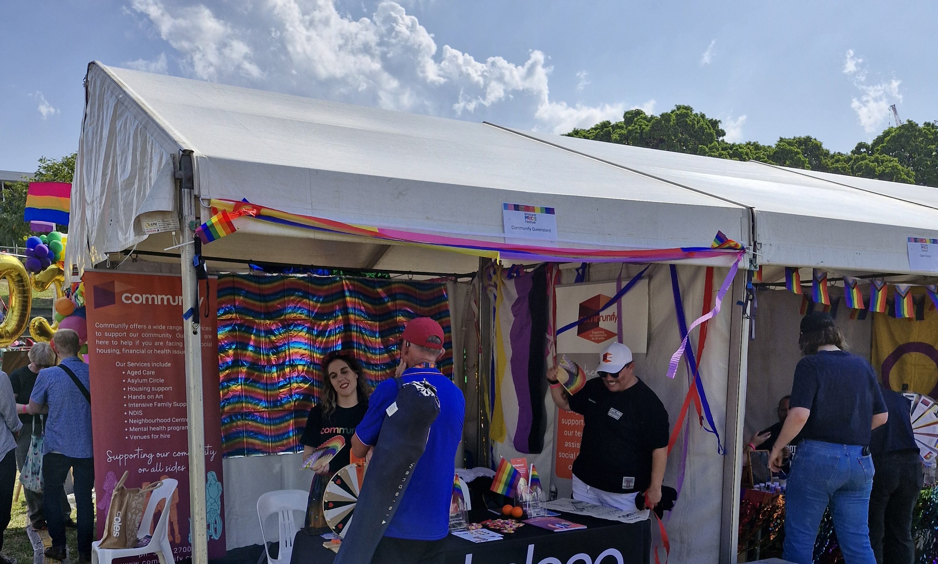 Communify stall at Brisbane Pride Fair Day 2024